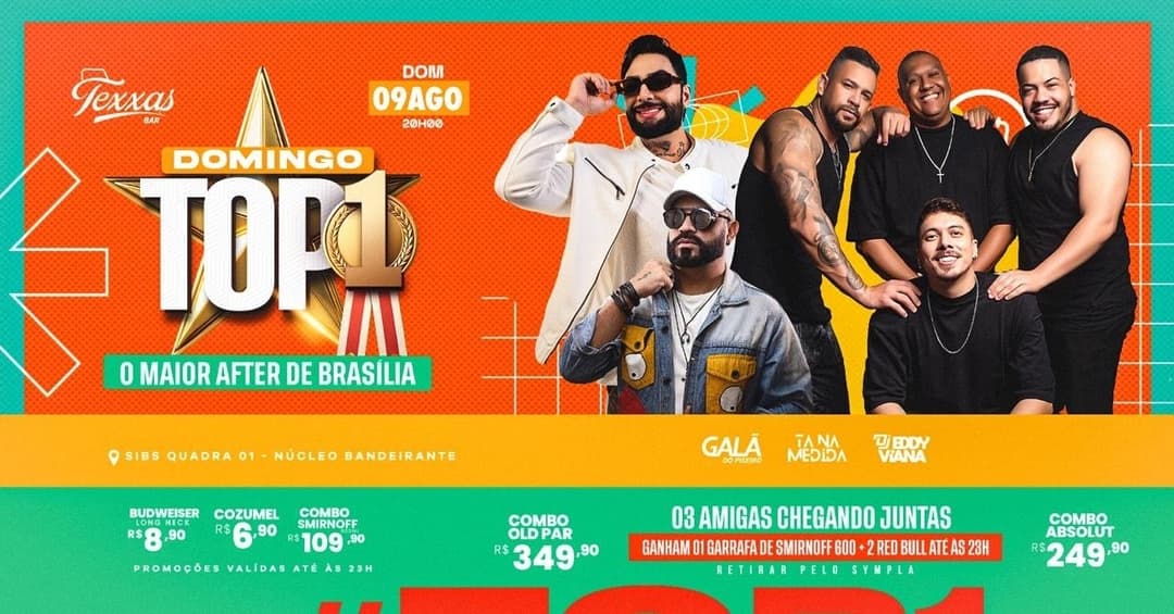 Cartaz de TEXXAS BAR | DOMINGO TOP 1 | TA NA MEDIDA e CONVIDADOS - GALA DO PISEIRO - DJ EDDY VIANA