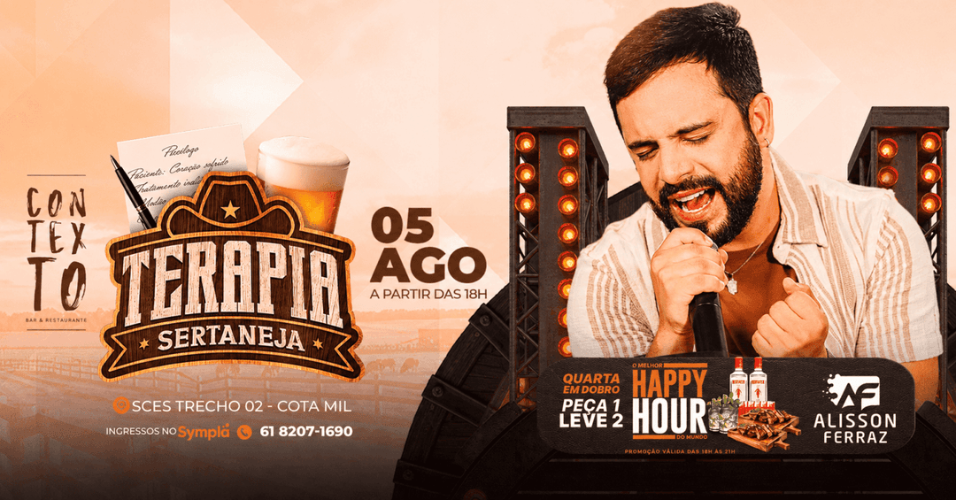 Cartaz de Terapia Sertaneja com Alisson Ferraz | Varanda do Contexto