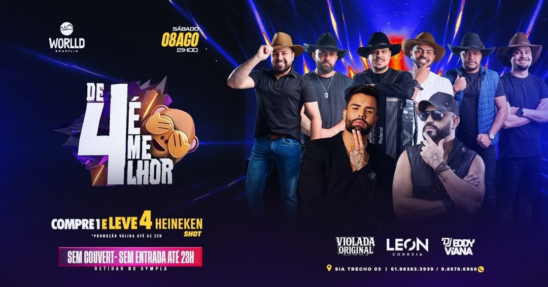 Cartaz de DE 4 É MELHOR | Worlld Brasília