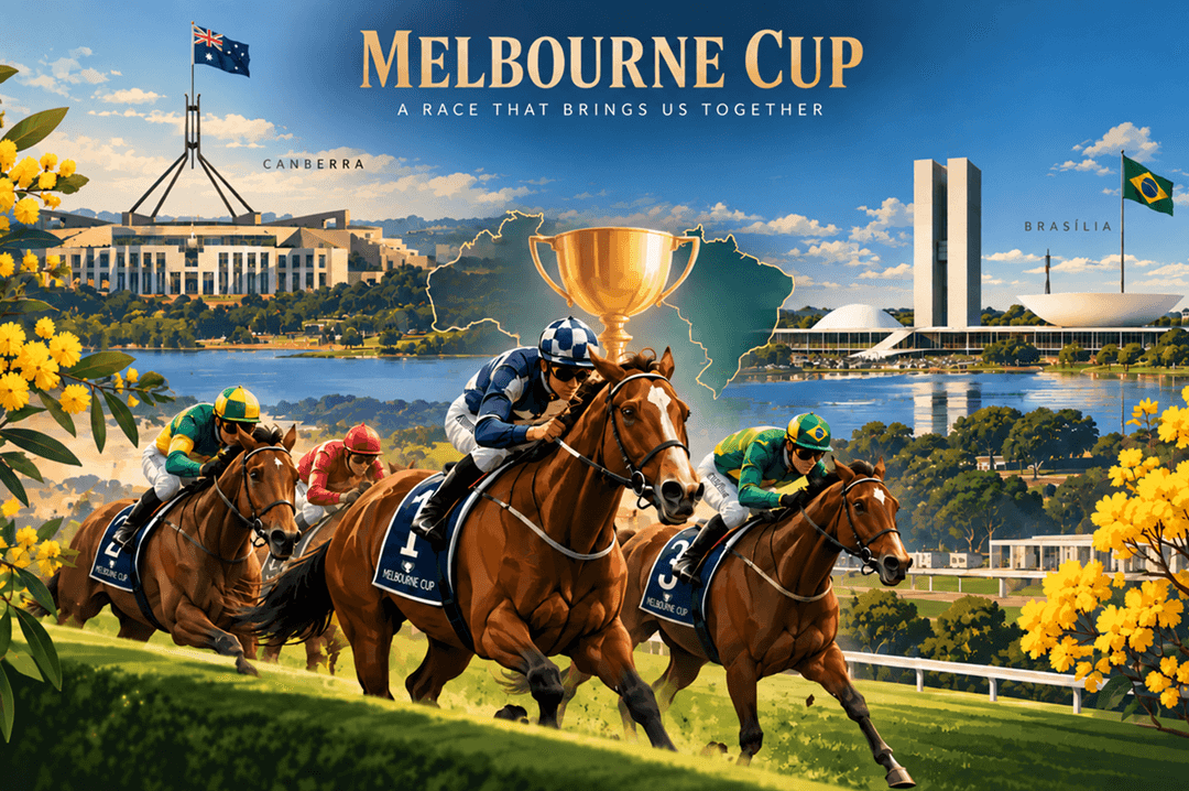 Cartaz de Melbourne Cup Happy Hour @ Australian Embassy