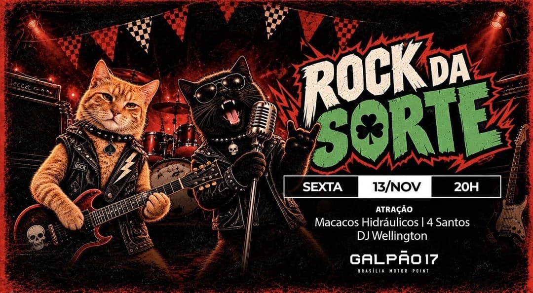 Cartaz de Rock da Sorte - Galpão 17