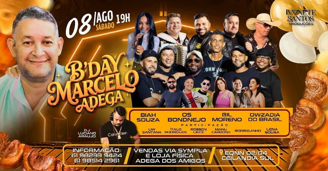 Cartaz de B'day do Marcelo da Adega