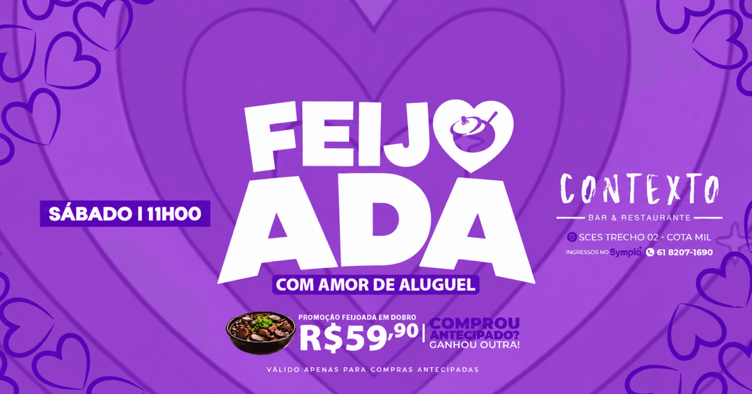 Cartaz de FeijoADA com Amor de Aluguel | Varanda Contexto Bar