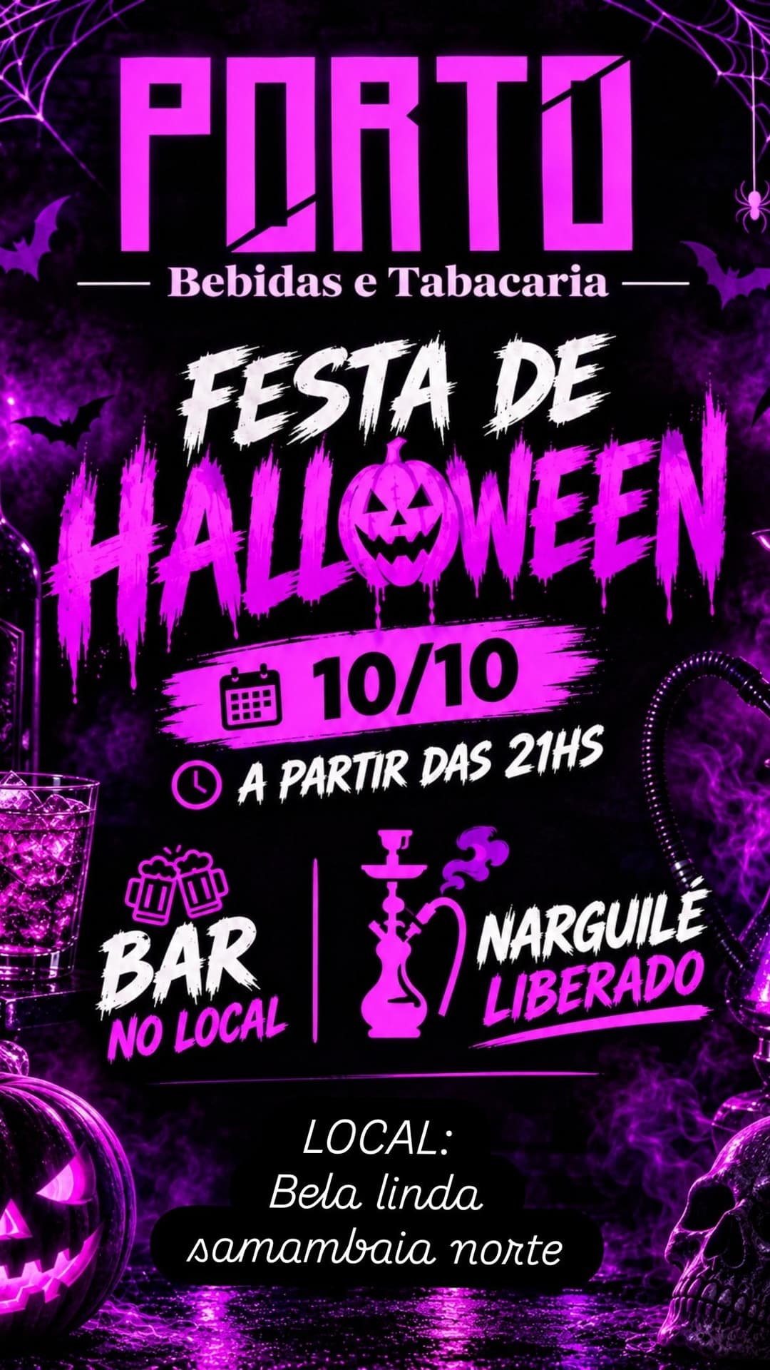 Cartaz de Halloween da Porto