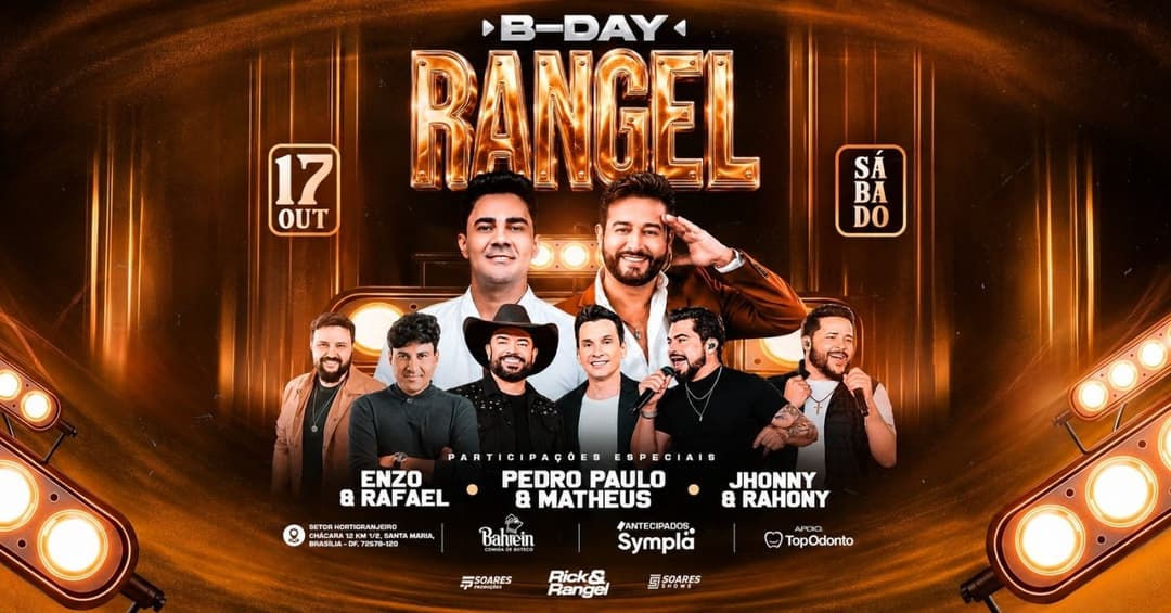 Cartaz de Rick & Rangel no Bahrein | B-Day Rangel