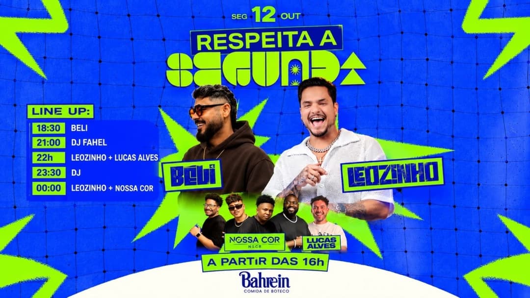 Cartaz de RESPEITA A SEGUNDA com Leozinho (feriado)