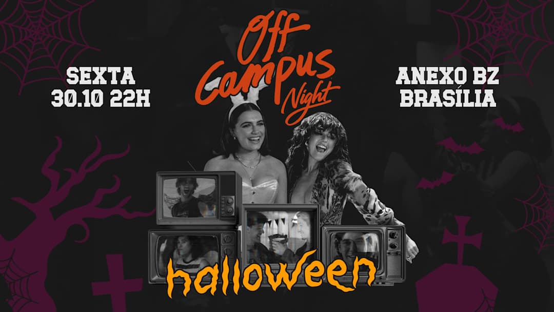 Cartaz de Off Campus Night Halloween Em Brasília