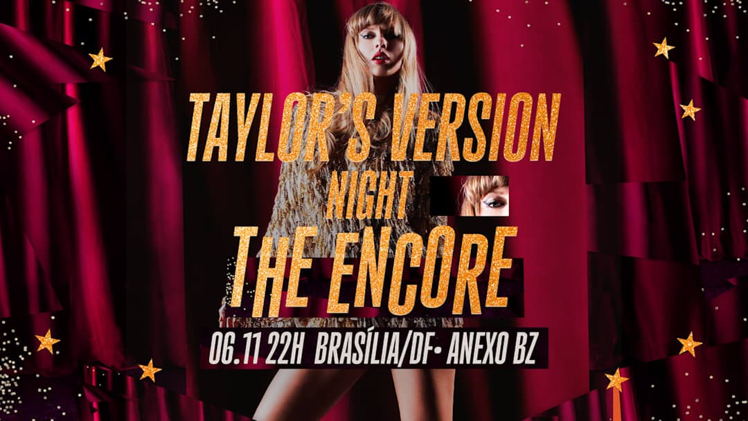 Cartaz de Taylor's Version Night: The Encore Em Brasília