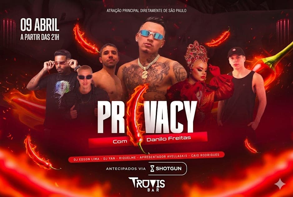 Cartaz de Privacy – Danilo Freitas (Sp) | Truvis Bar
