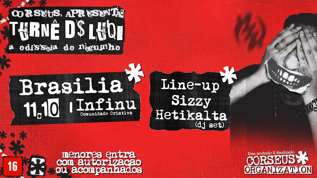 Cartaz de Corseus: Turnê Ds Luqi Em Brasília